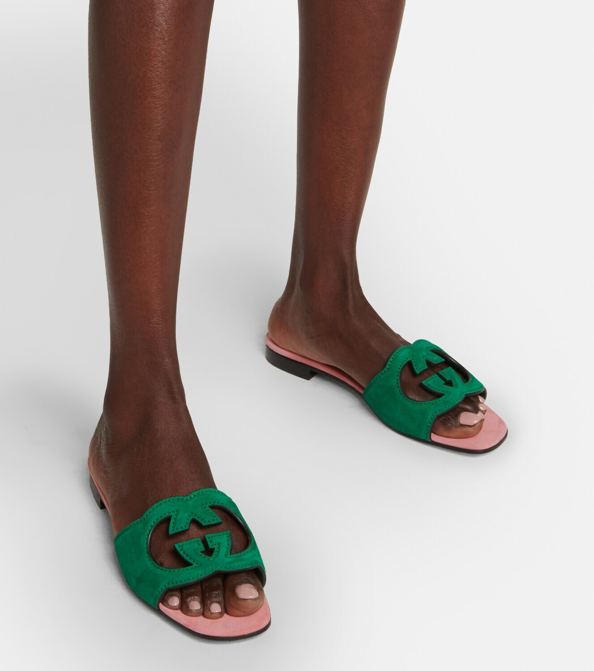 サンダル・ミュール Gucci Logo embroidery sandals Gucci Embellished leather sandals Gucci