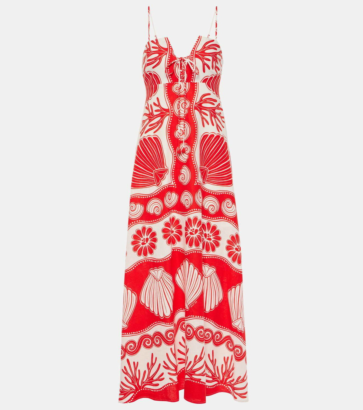 Farm Rio Ainika Shell linen-blend maxi dress Farm Rio