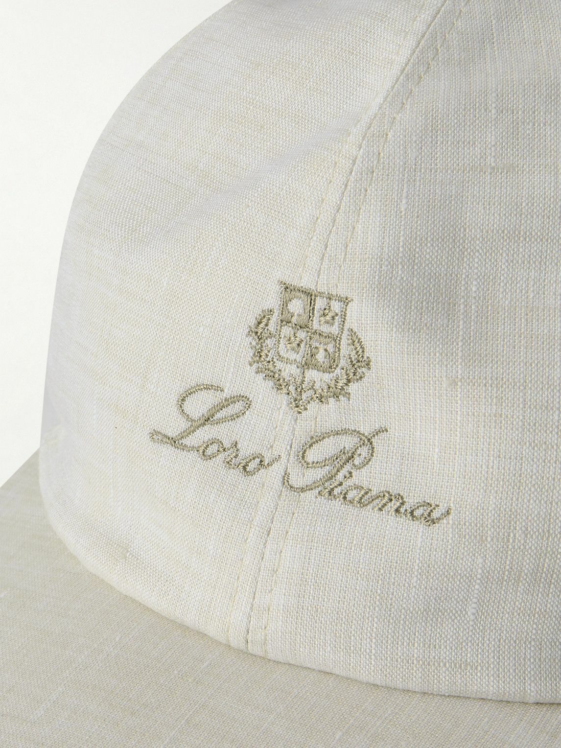 Loro Piana - Logo-Embroidered Linen Baseball Cap - Gray