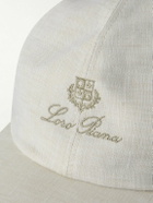 Loro Piana - Logo-Embroidered Linen Baseball Cap - Gray