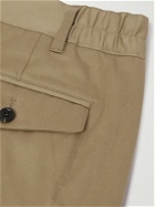 Håndværk - Straight-Leg Pleated Cotton-Twill Chino Shorts - Neutrals