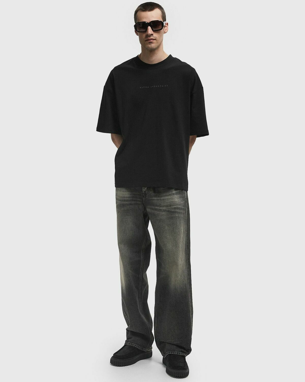 Alpha Industries Base Tee Black Mens Shortsleefe