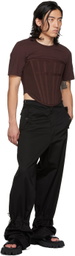 Dion Lee Burgundy Corset T-Shirt