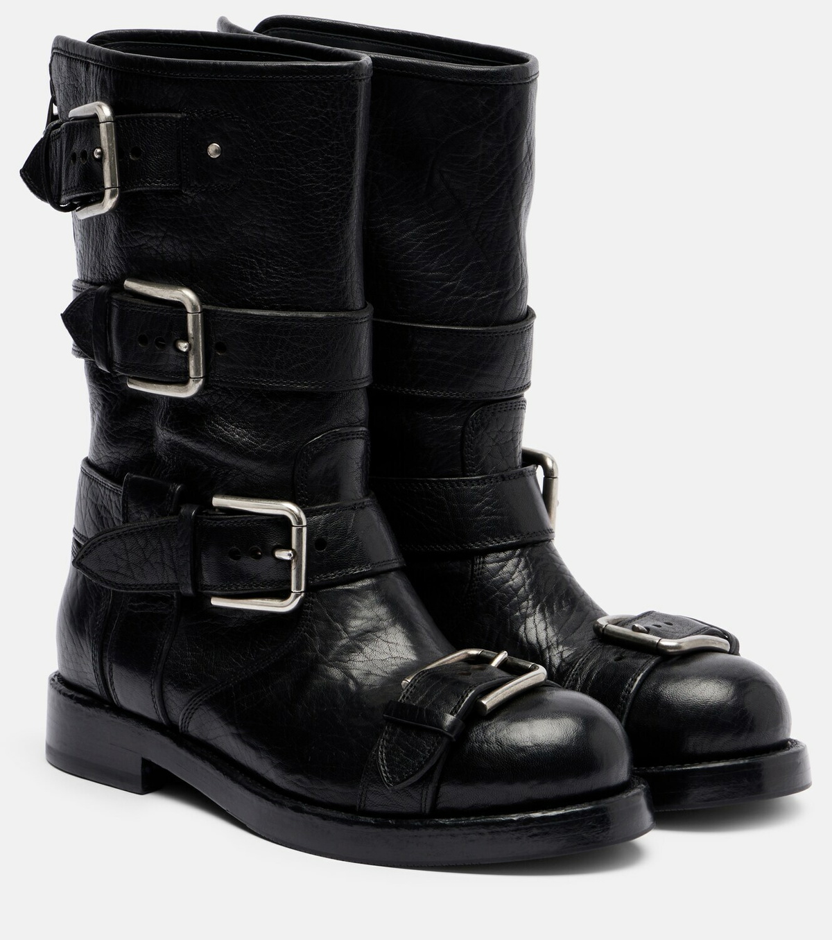 Dolce&Gabbana Leather biker boots