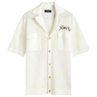 AMIRI Men's Short Sleeve Mesh Polo in Sand