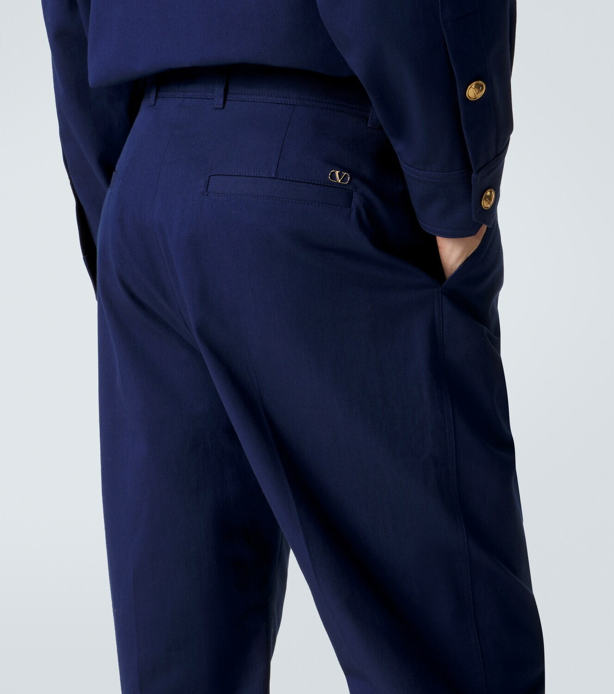 Valentino Cotton gabardine straight pants