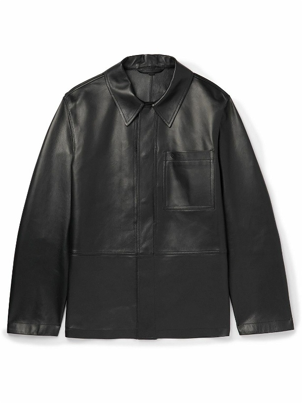 Photo: Dunhill - Leather Overshirt - Black