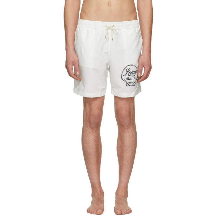 Photo: Loewe White Logo Swim Shorts