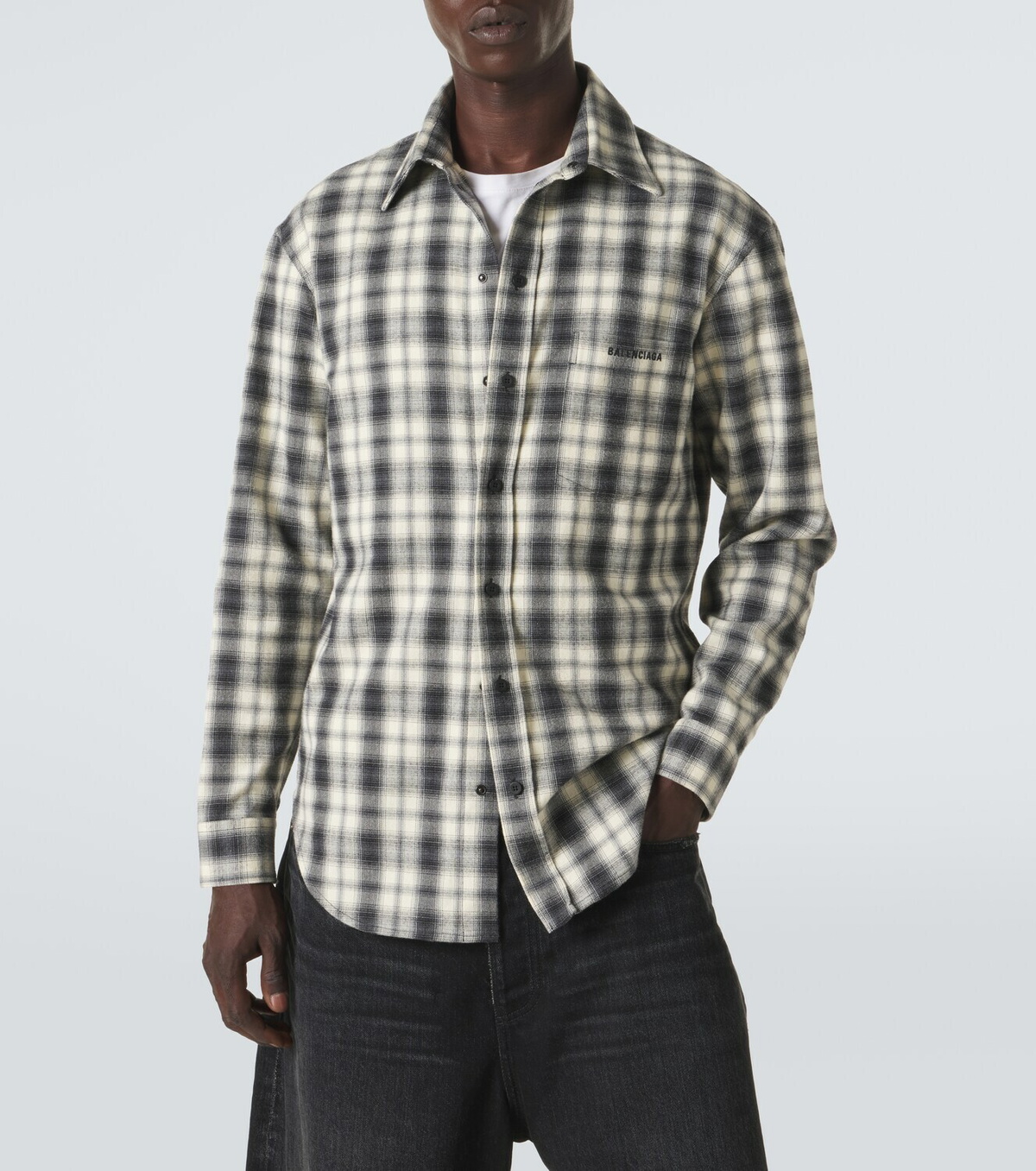 Balenciaga Checked cotton flannel shirt