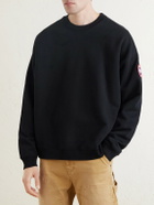 Canada Goose - Rove Logo-Embroidered Cotton-Jersey Sweater - Black