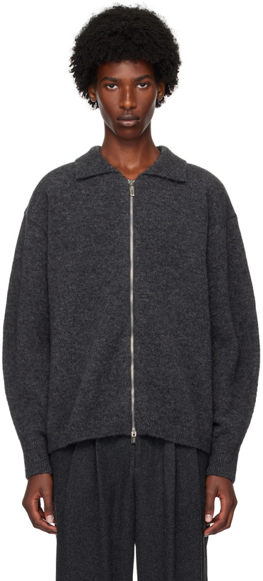 Photo: LE17SEPTEMBRE Gray Zip-Up Cardigan