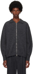 LE17SEPTEMBRE Gray Zip-Up Cardigan