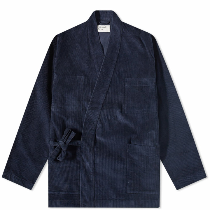 Photo: Universal Works Men's Wale Cord Kyoto Work Jacket in Midnight