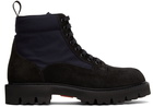 Paul Smith Black & Navy Suede Dizzie Boots