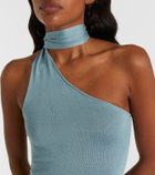Aya Muse Scarf-detail silk-blend jersey minidress