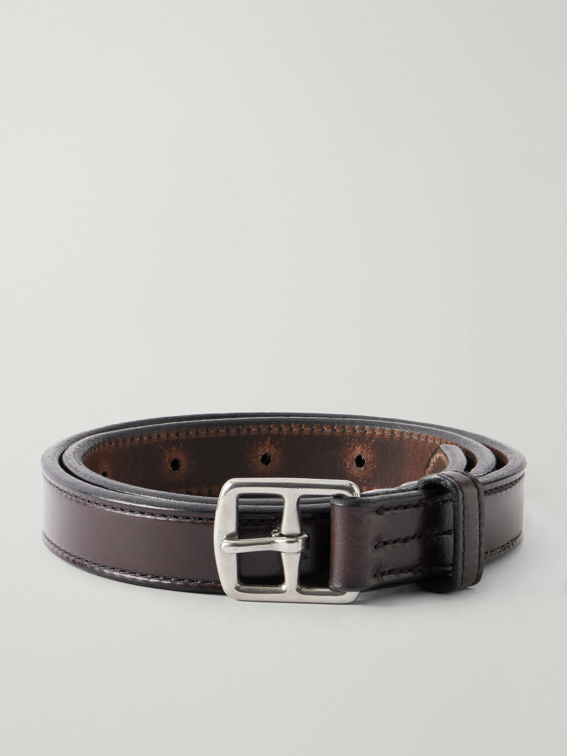 Yuketen - 2.5cm Stirrup Leather Belt - Brown