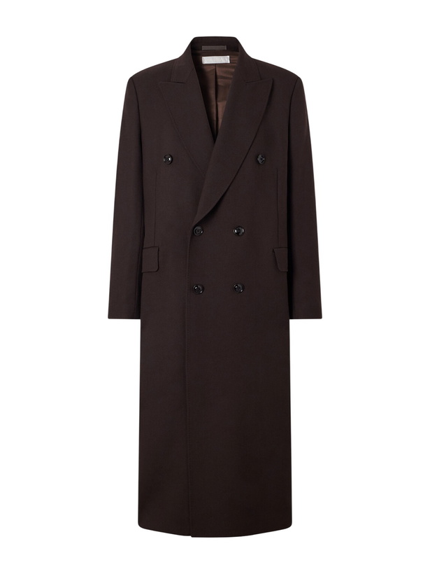 Photo: Our Legacy - Extended Whale Double-Breasted Virgin Wool-Twill Coat - Brown