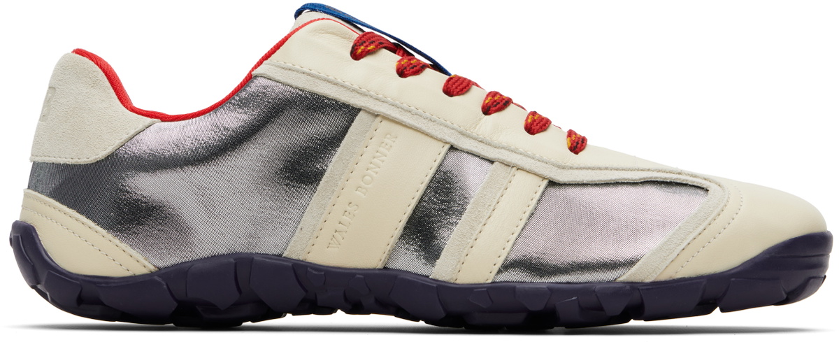 Wales Bonner Off-White & Silver Cadence Sneakers