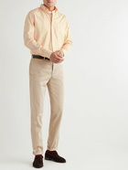 Drake's - Button-Down Collar Striped Cotton-Poplin Shirt - Yellow