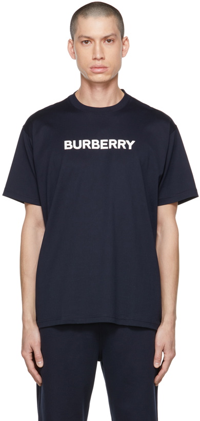Photo: Burberry Navy Bonded T-Shirt