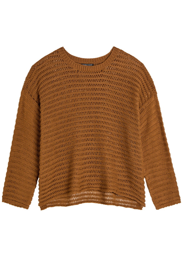 Photo: Eileen Fisher Open-knit Cotton Jumper Bronze