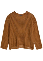 Eileen Fisher Open-knit Cotton Jumper Bronze