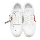 Off-White White and Orange Vulcanized Low Sneakers