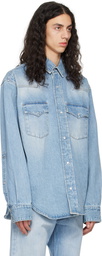 VTMNTS Blue Flap Pocket Denim Shirt