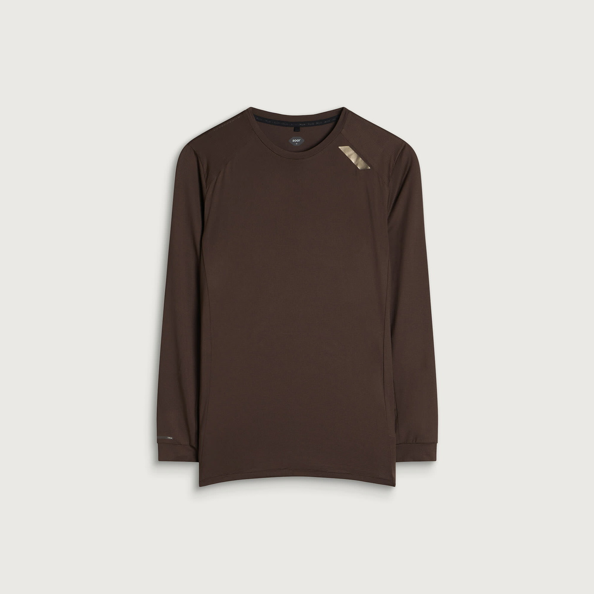 SOAR Men's Long Sleeve Tech T-Shirt in Dark Brown