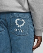 Arte Antwerp Back Pocket Embroidery Blue - Mens - Jeans