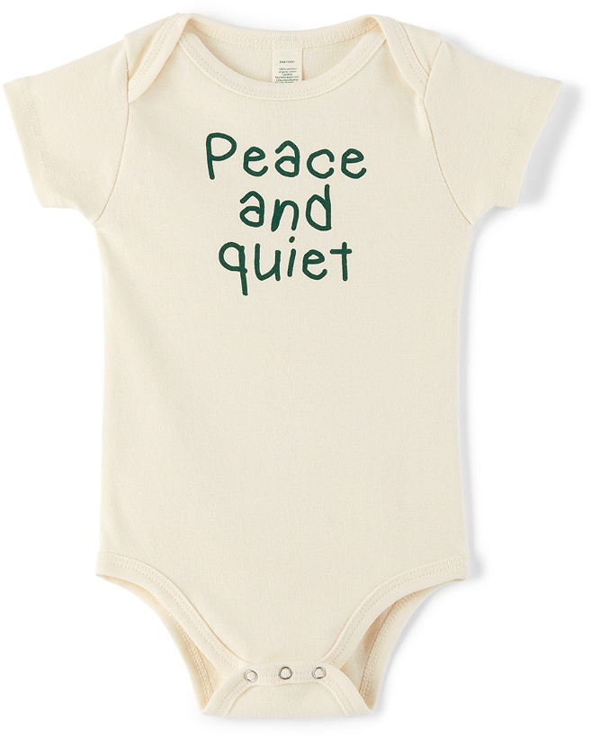Photo: Museum of Peace & Quiet SSENSE Exclusive Baby Beige Scribble Bodysuit