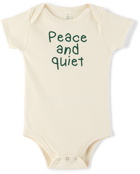 Museum of Peace & Quiet SSENSE Exclusive Baby Beige Scribble Bodysuit