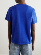 Maison Kitsuné - Logo-Appliquéd Cotton-Jersey T-Shirt - Blue