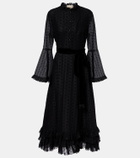 Valentino Daisy Sangallo belted cotton shirt dress