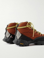 ROA - Suede-Trimmed Canvas and Mesh Hiking Boots - Orange