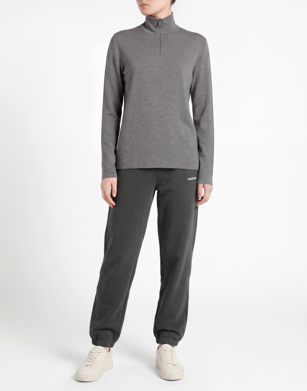 Pangaia Womens Turtleneck in Grey