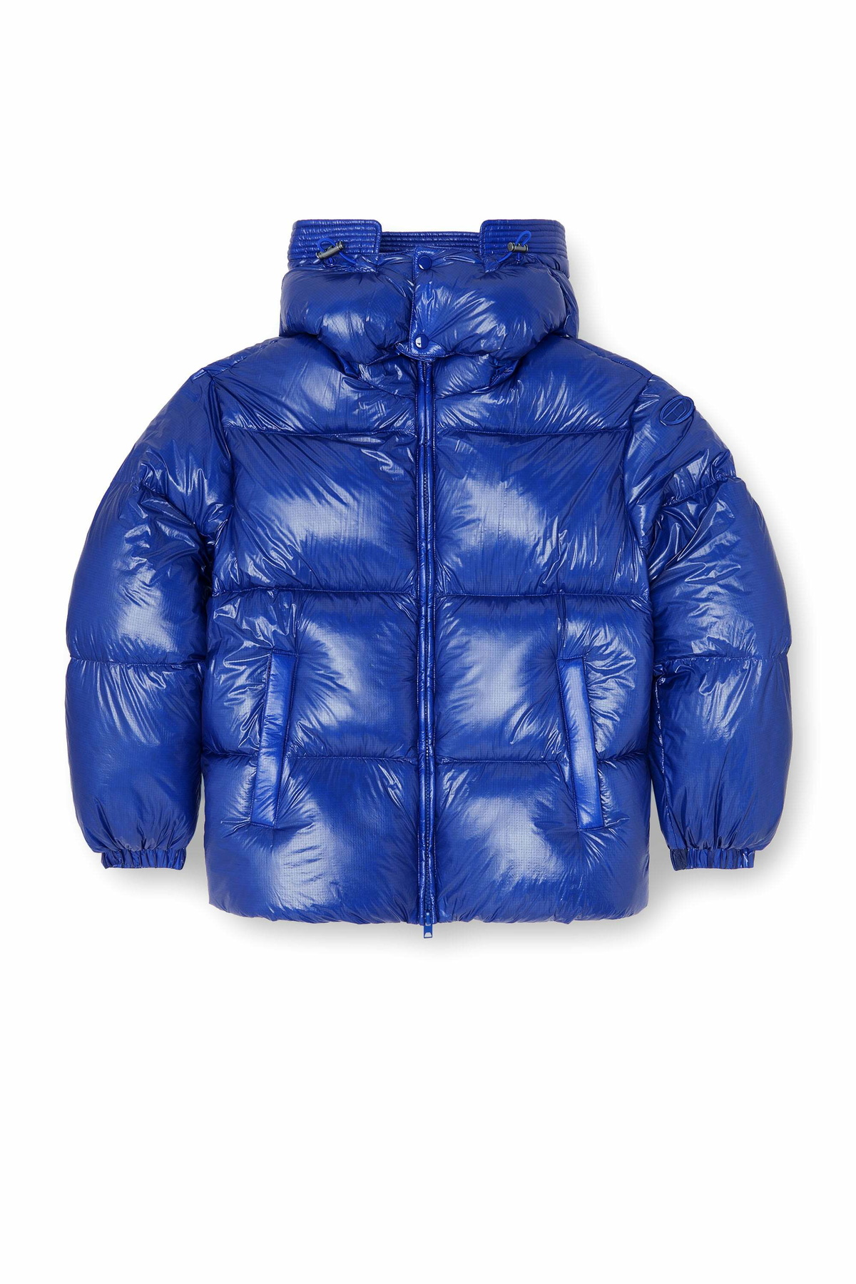 Diesel Down puffer jacket with detachable hood - Winter Jackets Mens in Blue