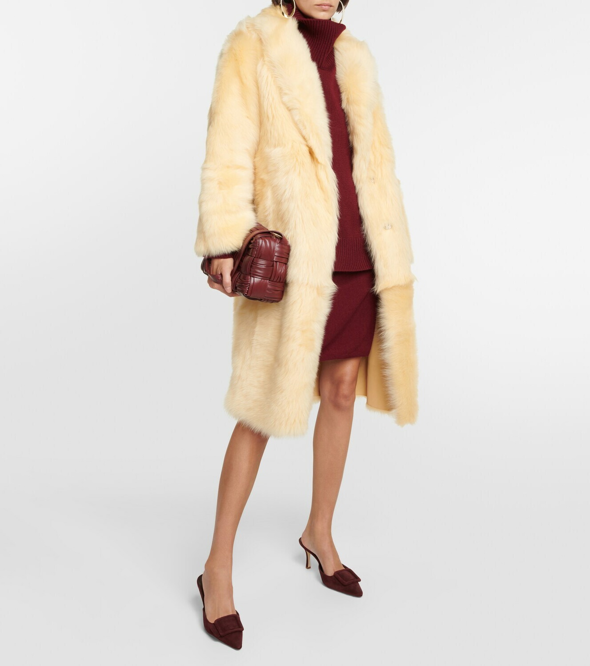 Blancha Shearling wrap coat Blancha