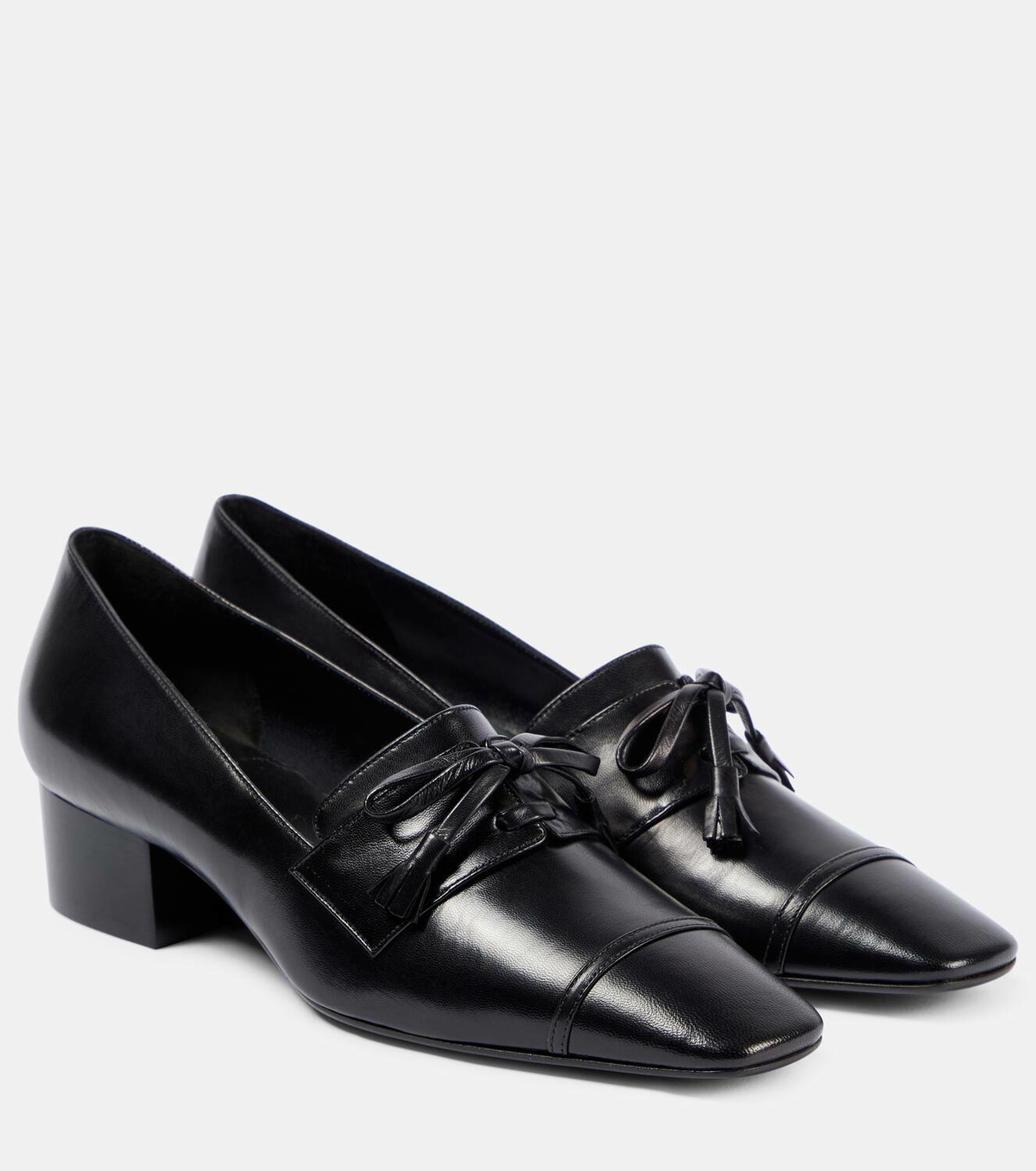 The Row Park leather loafer pumps The Row