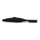 Toteme Black Satin Slippers