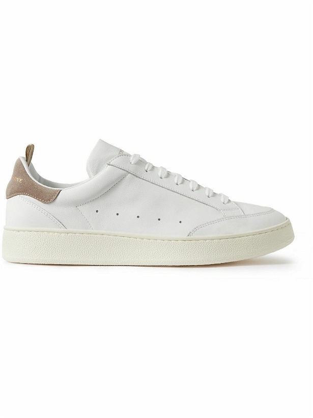 Photo: Officine Creative - Mower 007 Suede-Trimmed Leather Sneakers - White