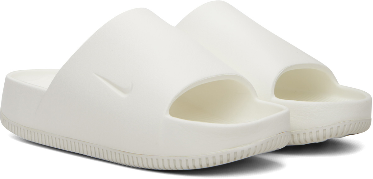 Nike White Calm Slides
