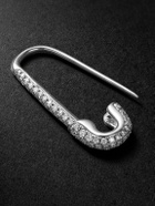 Anita Ko - Safety Pin 18-Karat White Gold Diamond Single Earring