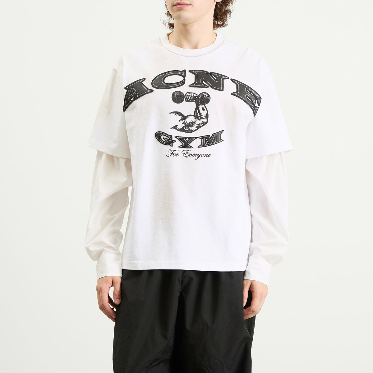 Acne Studios Men's Exford U Long Sleeve Gym Bro Layered T-Shirt in