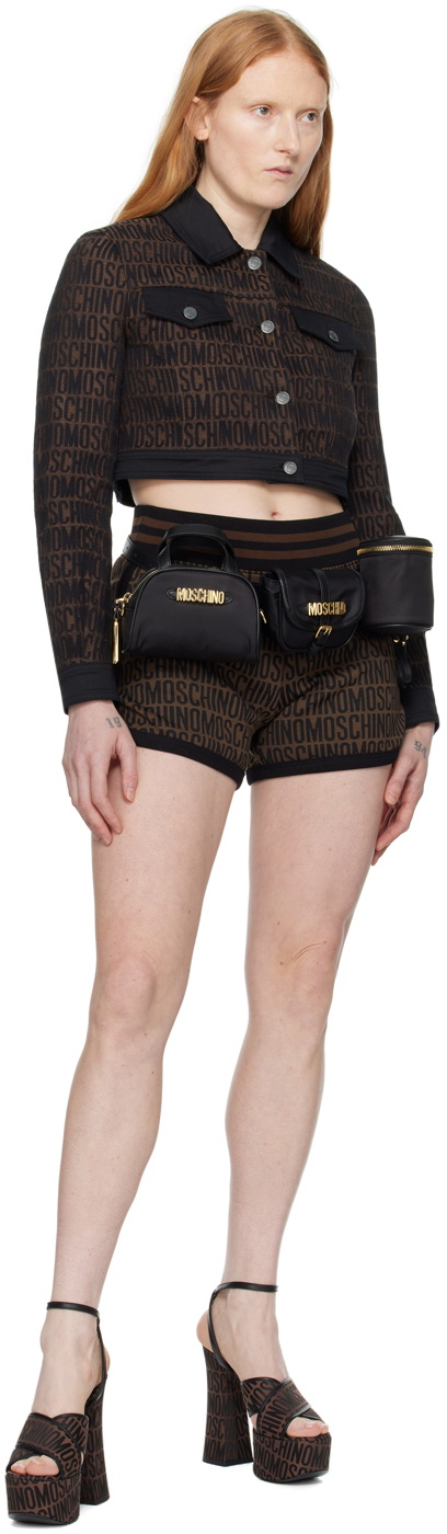Moschino Black Multipockets Belt Bag Moschino