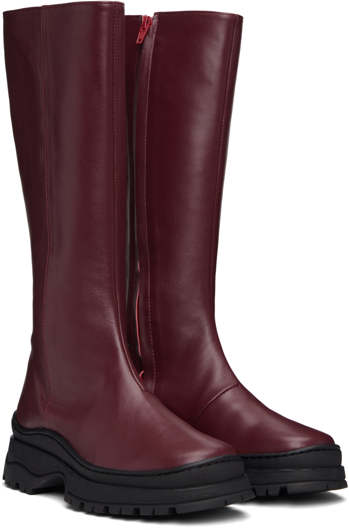 Nicole Saldaña Burgundy Anna Tall Boots