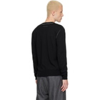 MM6 Maison Margiela Black Crewneck Sweater