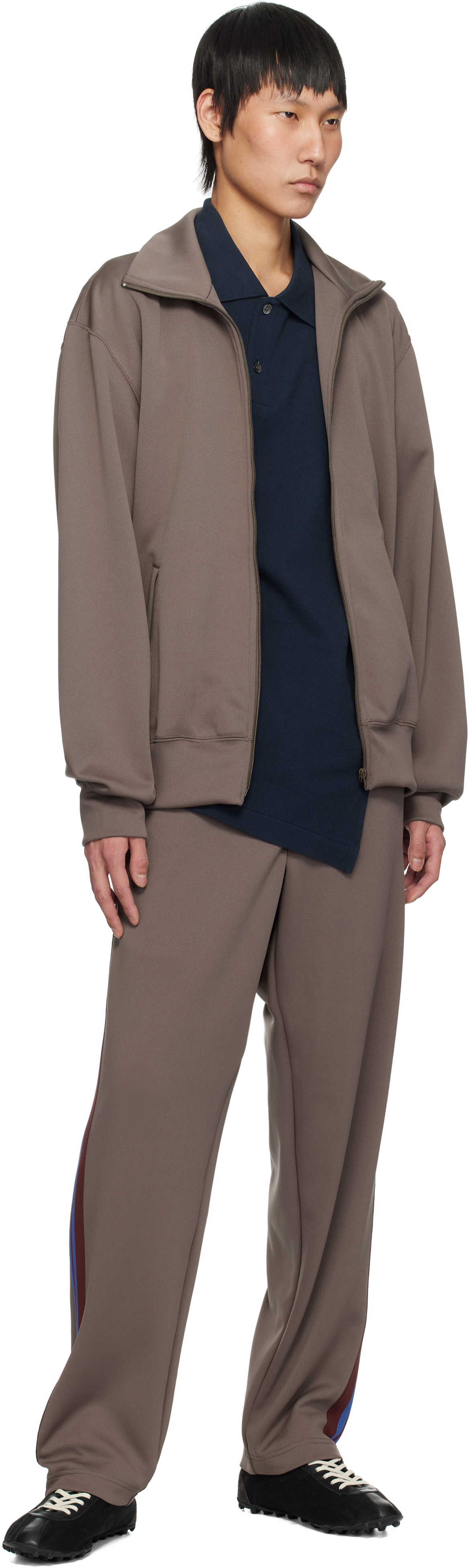 Comme des Garçons Homme Deux Brown Striped Track Pants