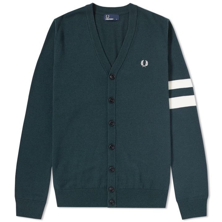 Photo: Fred Perry Tipped Sleeve Cardigan