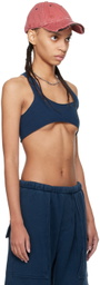 GREG ROSS Navy Racer Back Bra